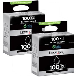 Lexmark - Lexmark 100XL-14N0848 Siyah Kartuş 2′li Paket - Orijinal
