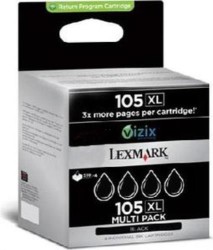 Lexmark - Lexmark 105XL-14N0845 Siyah Kartuş 4′lü Paket - Orijinal