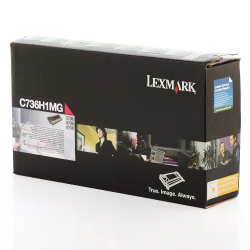 Lexmark - Lexmark C736-C736H1MG Yüksek Kapasiteli Kırmızı Toner - Orijinal