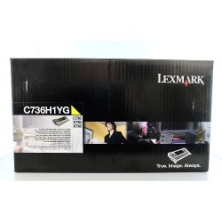 Lexmark - Lexmark C736-C736H1YG Yüksek Kapasiteli Sarı Toner - Orijinal