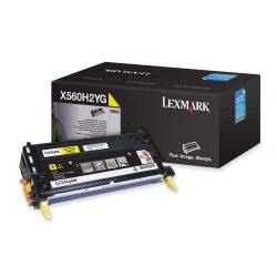 Lexmark - Lexmark X560-X560H2YG Yüksek Kapasiteli Sarı Toner - Orijinal